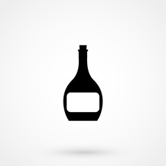Bottle of rum icon vector