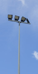 street lamp with blue sky