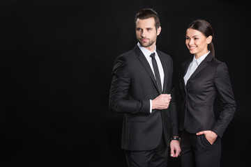 Young confident businesspeople