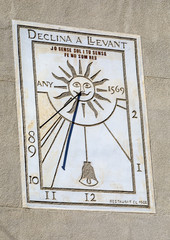 Sun clock in Premia de D alt, Barcelona Spain - obrazy, fototapety, plakaty