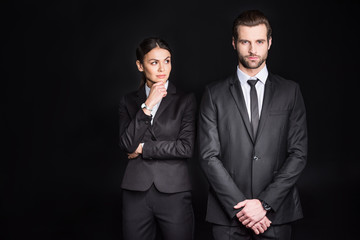 Young confident businesspeople