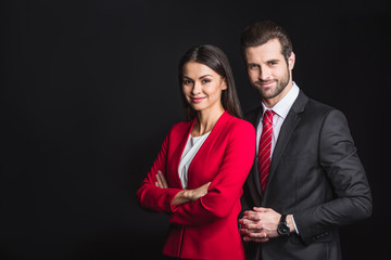 Young confident businesspeople