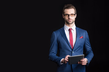 Businessman with digital tablet