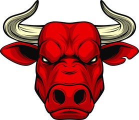 781204 Ferocious bull head