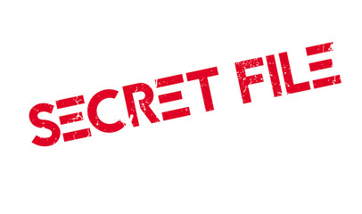 Secret File rubber stamp. Grunge design with dust scratches. Effects can be easily removed for a clean, crisp look. Color is easily changed.