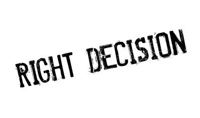 Right Decision rubber stamp. Grunge design with dust scratches. Effects can be easily removed for a clean, crisp look. Color is easily changed.