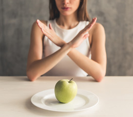 Girl keeping diet