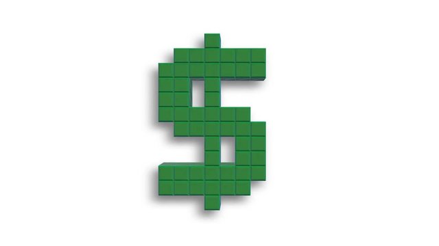 Green Dollar (Loop-alpha channel)