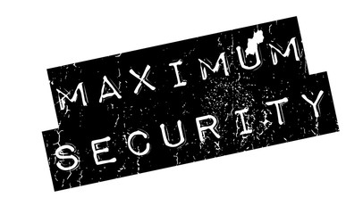 Maximum Security rubber stamp. Grunge design with dust scratches. Effects can be easily removed for a clean, crisp look. Color is easily changed.