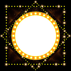 Abstract shining retro light banner