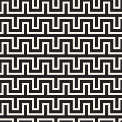 Maze Tangled Lines Contemporary Graphic. Abstract Geometric Background Design. Vector Seamless Pattern.