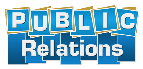 Public Relations Blue Squares Stripes 