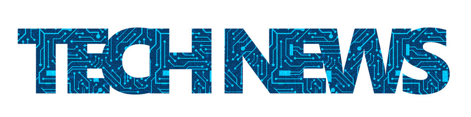 TECH NEWS Circuit Board Letters Icon