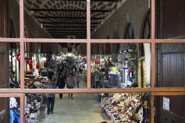 View of Arasta Bazaar in Edirne, Turkey.