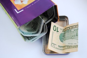 A box with money