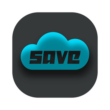 Save on the Cloud App Icon Logo Concept Idea