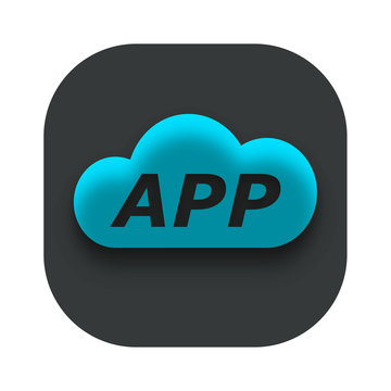 Cloud App Icon Vector