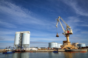 Sea trading port activities