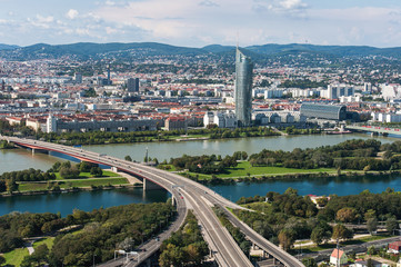 Fototapeta na wymiar Aerial View Of Vienna City