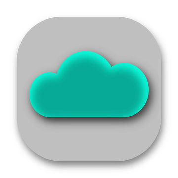 Blue Cloud Icon Vector Image