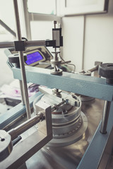 Bromhead ring shear apparatus for shear strength determination. Apparatus used for soil tests in order to determine mechanical characteristics before construction works.