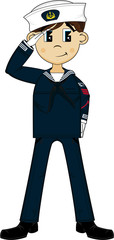Cute Cartoon Navy Sailor