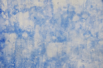 blue and withe wall on background with texture