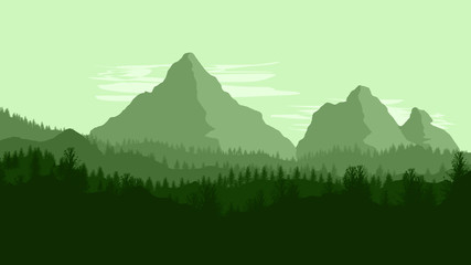 Mountain Landscape Illustration