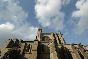 Fototapeta na wymiar Eglise Saint Nazaire dans la cité médiévale de Carcassonne, Aude, France