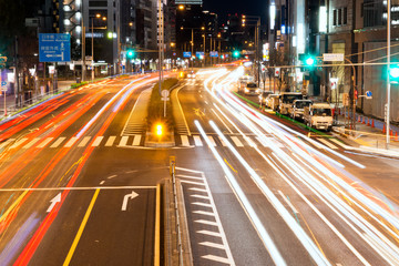 Night traffic in Tokyo
