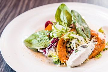 salad from roasted vegetables