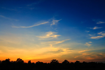 Beautiful atmosphere  sky at sunset