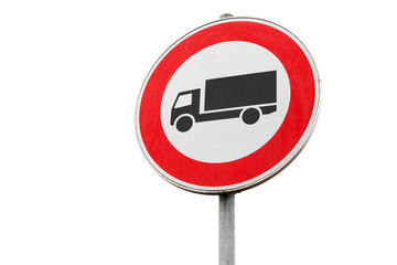 Freight transport traffic is prohibited, road sign