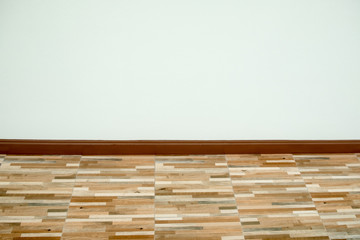 Parquet tiled, floor frame and wall