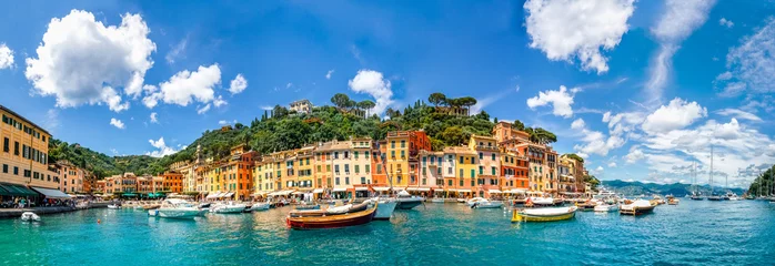 Raamstickers Panorama, Portofino, Ligurië, Italië © Sina Ettmer