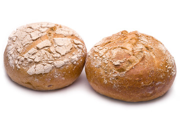 Frische Roggenbrötchen freigestellt