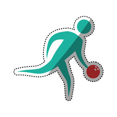 Sport game abstract man silhouette icon vector illustration graphic design