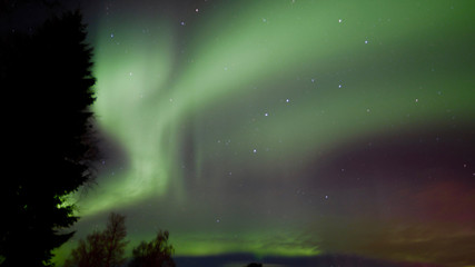 Aurora Borealis / Northern Light in the sky of Lapland, Finland