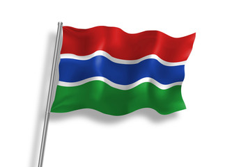 Drapeau de Gambie en qualité vectorielle 