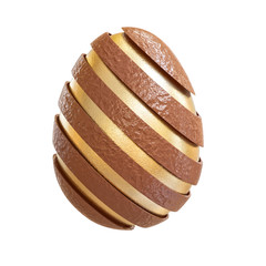 golden and chocolate egg
