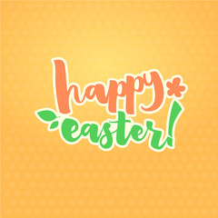 Easter Greetings Typographical Greeting Card. Hand Lettering, Calligraphy Vector Illustration.