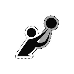 Gym and fitness lifestyle icon vector illustration graphic design