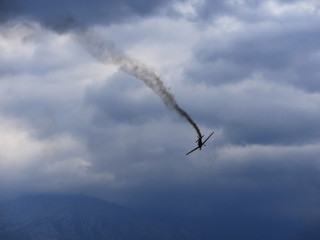 Military plane in the sky