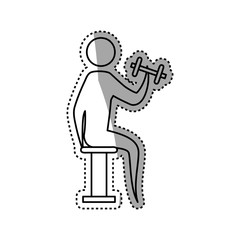 Fototapeta premium Gym and fitness lifestyle icon vector illustration graphic design