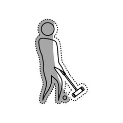 Sport game abstract man silhouette icon vector illustration graphic design