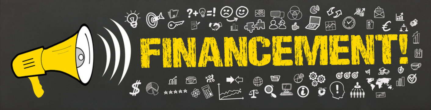 Financement! / Megafon mit Symbole