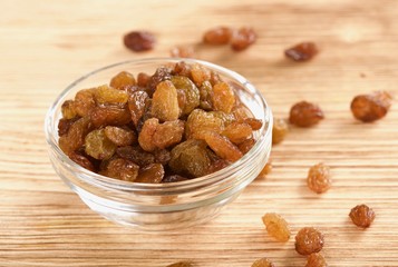raisins on a wooden background