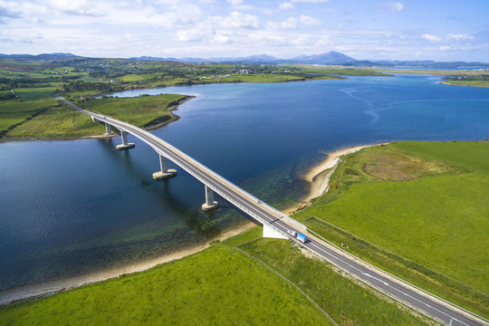 Aerial view of the Harry Blaney bridge