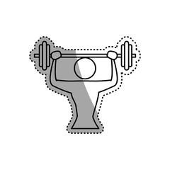 Gym and fitness lifestyle icon vector illustration graphic design