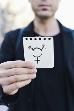 man and transgender symbol